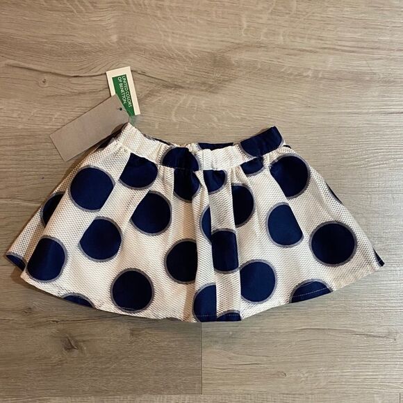 BENETTON | Navy | DOTS SKIRTS - Picture 3 of 6